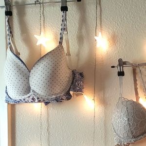 Blue Polka Dot Victoria's Secret Bra